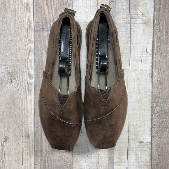 BOBS by Skechers Chill Luxe Buttoned Up Women's Leather Slip On Flats Size 9.5 - Picture 4 of 13